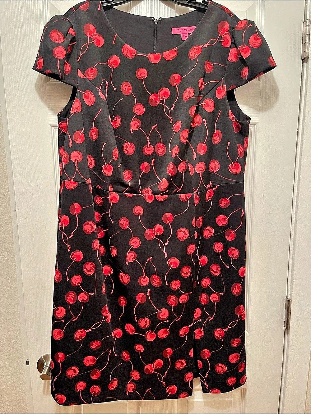 Betsey Johnson Cherry Print Mini Dress Size 16W in good+ condition